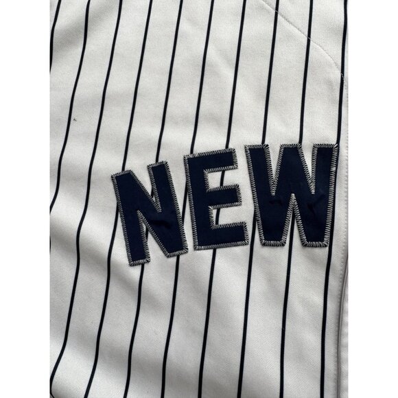 Vintage Y2K New York Yankees MLB Derek Jeter Pinstripe Baseball Jersey #2 2XL - Picture 4 of 16
